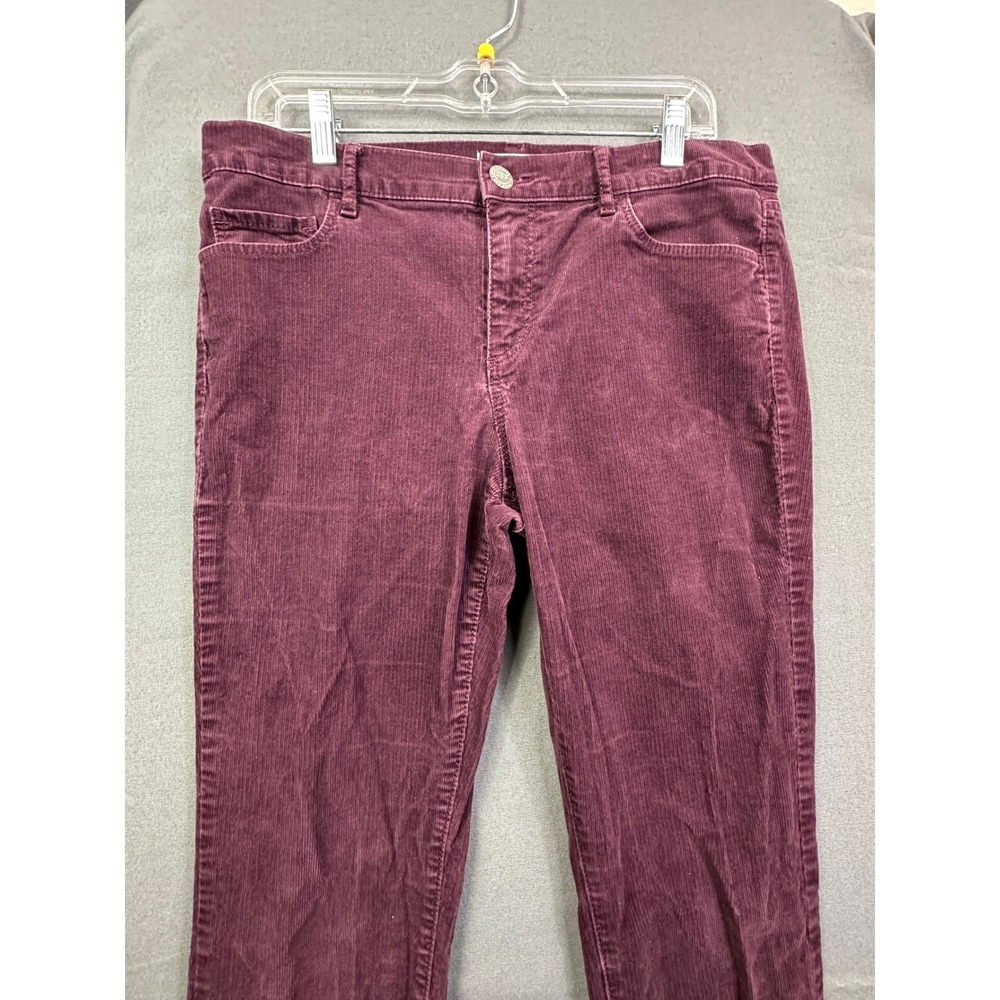 Loft Modern‎ Skinny Corduroy Pants Womens 10 30 Plum Burgundy Purple Trousers